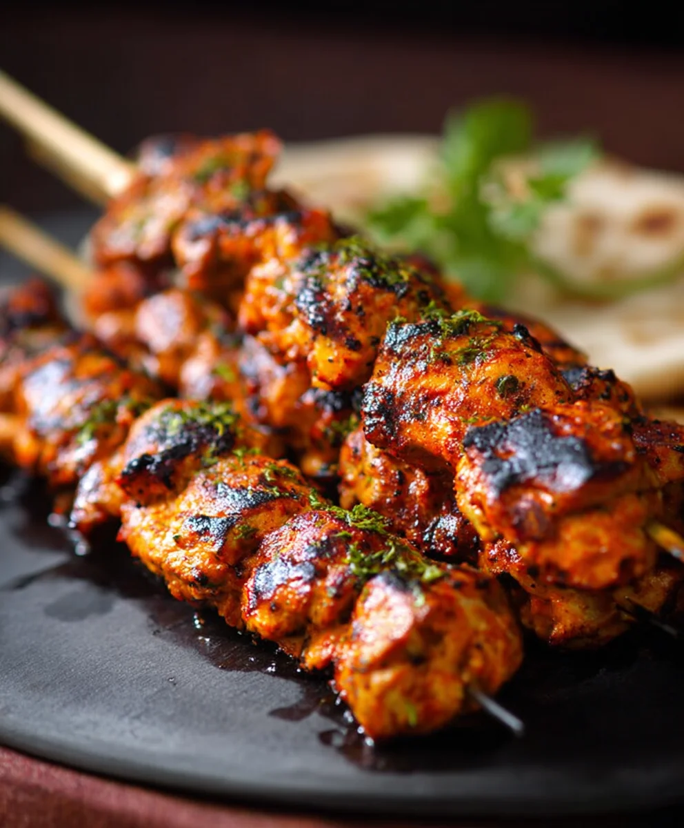 Easy Chicken Tikka Kebabs- Flavorful & Grilled