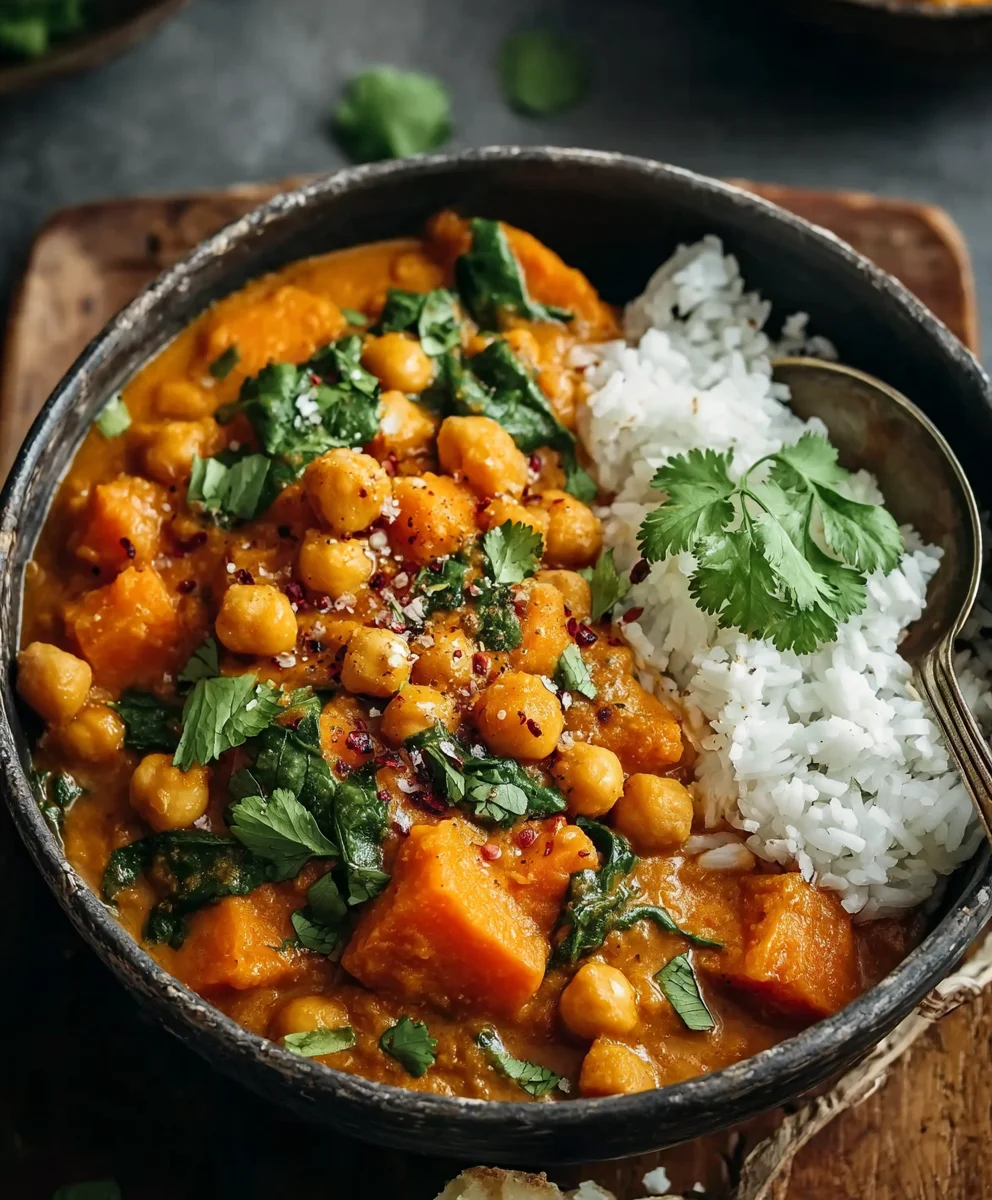 Easy Sweet Potato Chickpea Curry - Flavorful & Healthy