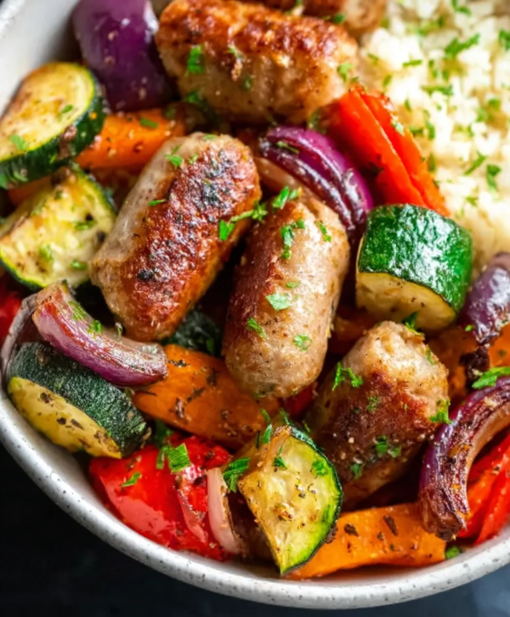 Easy Air Fryer Chicken Sausage and Veggies Recipe