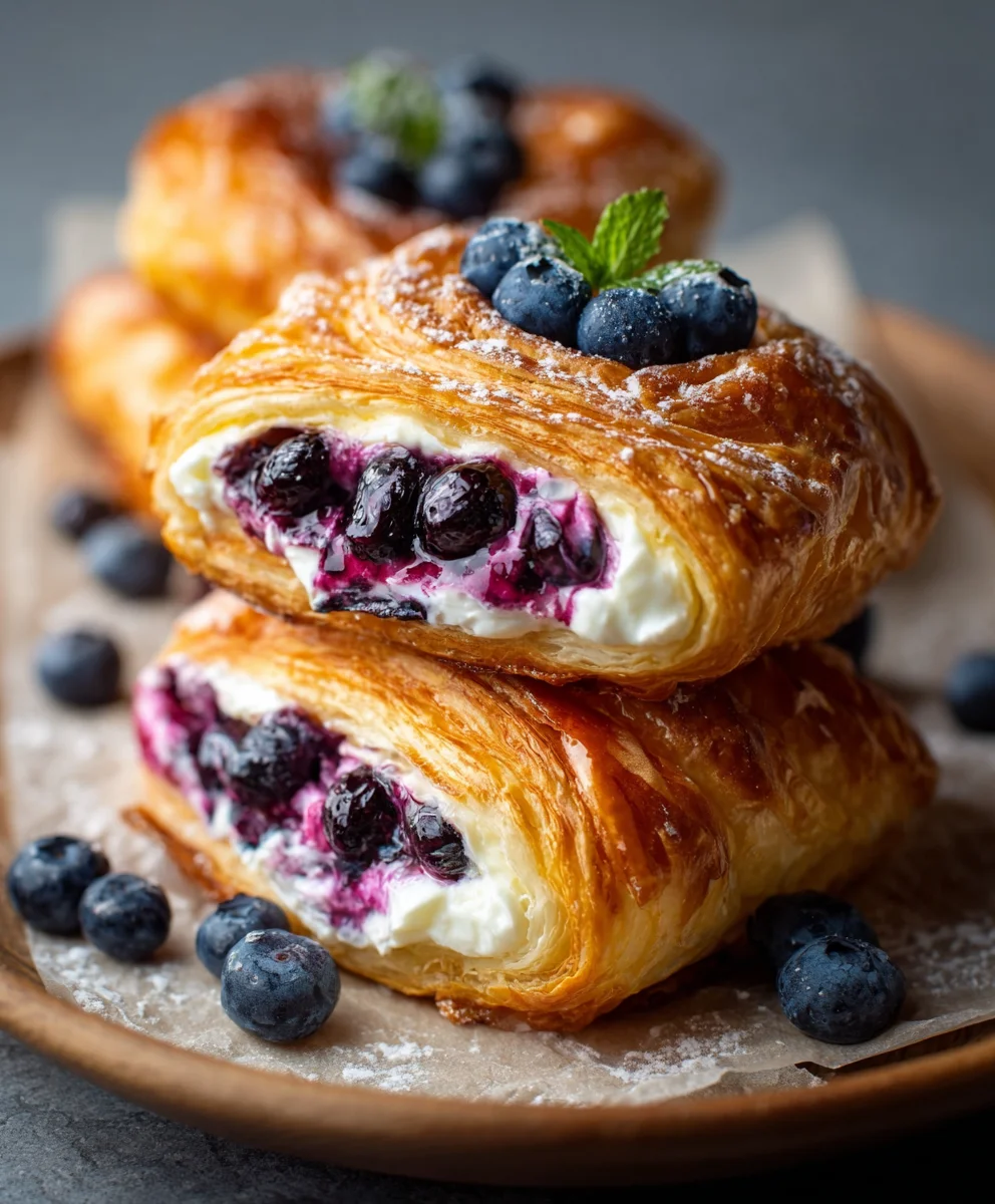 Blueberry Cream Cheese Puff Pastry Delight