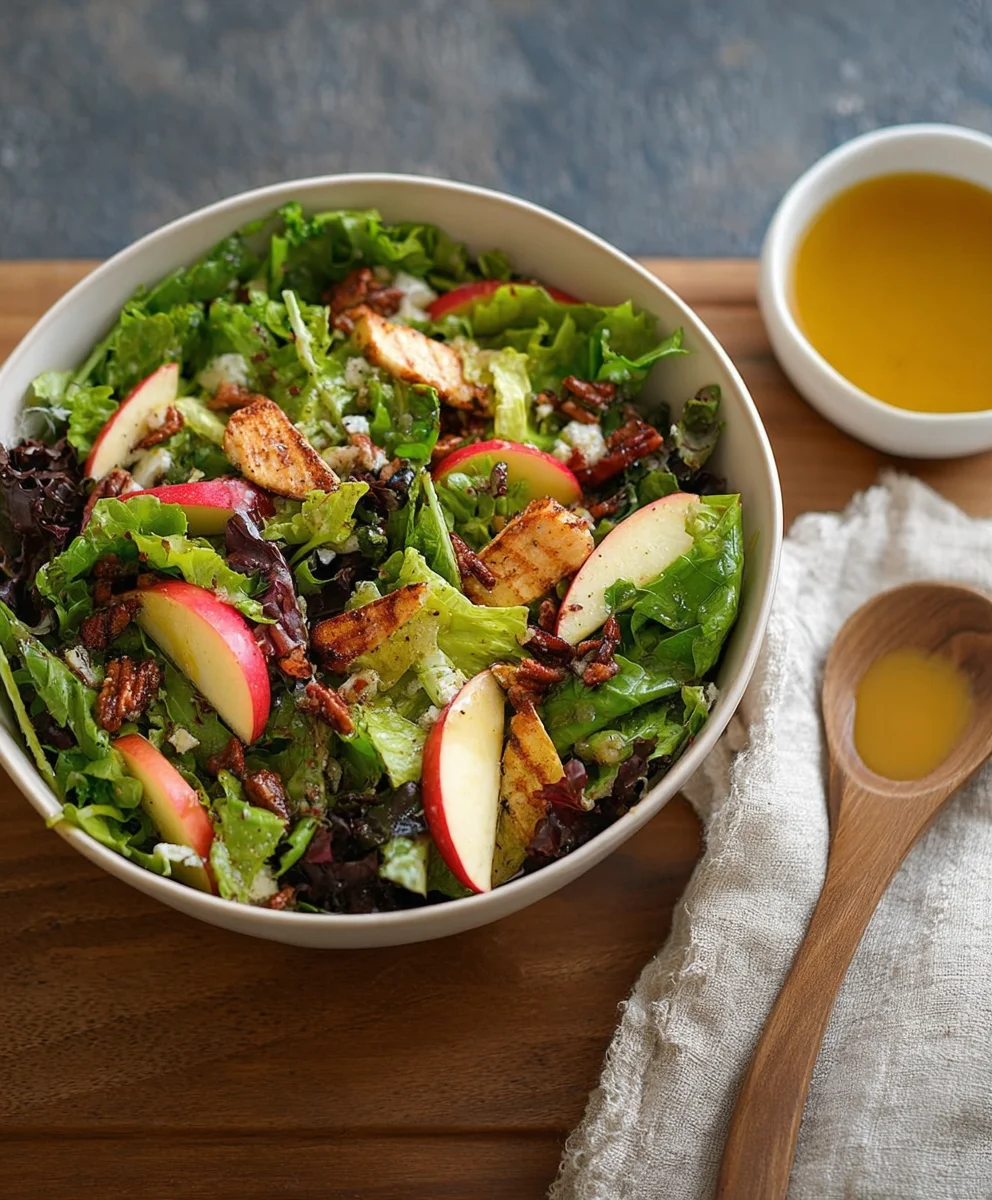 Autumn Apple Cider Salad Delight-Light Vinaigrette