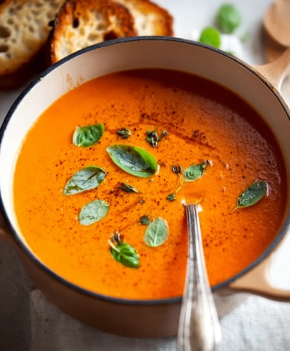 Creamy Tomato Soup-Winter Comfort Food Recipe