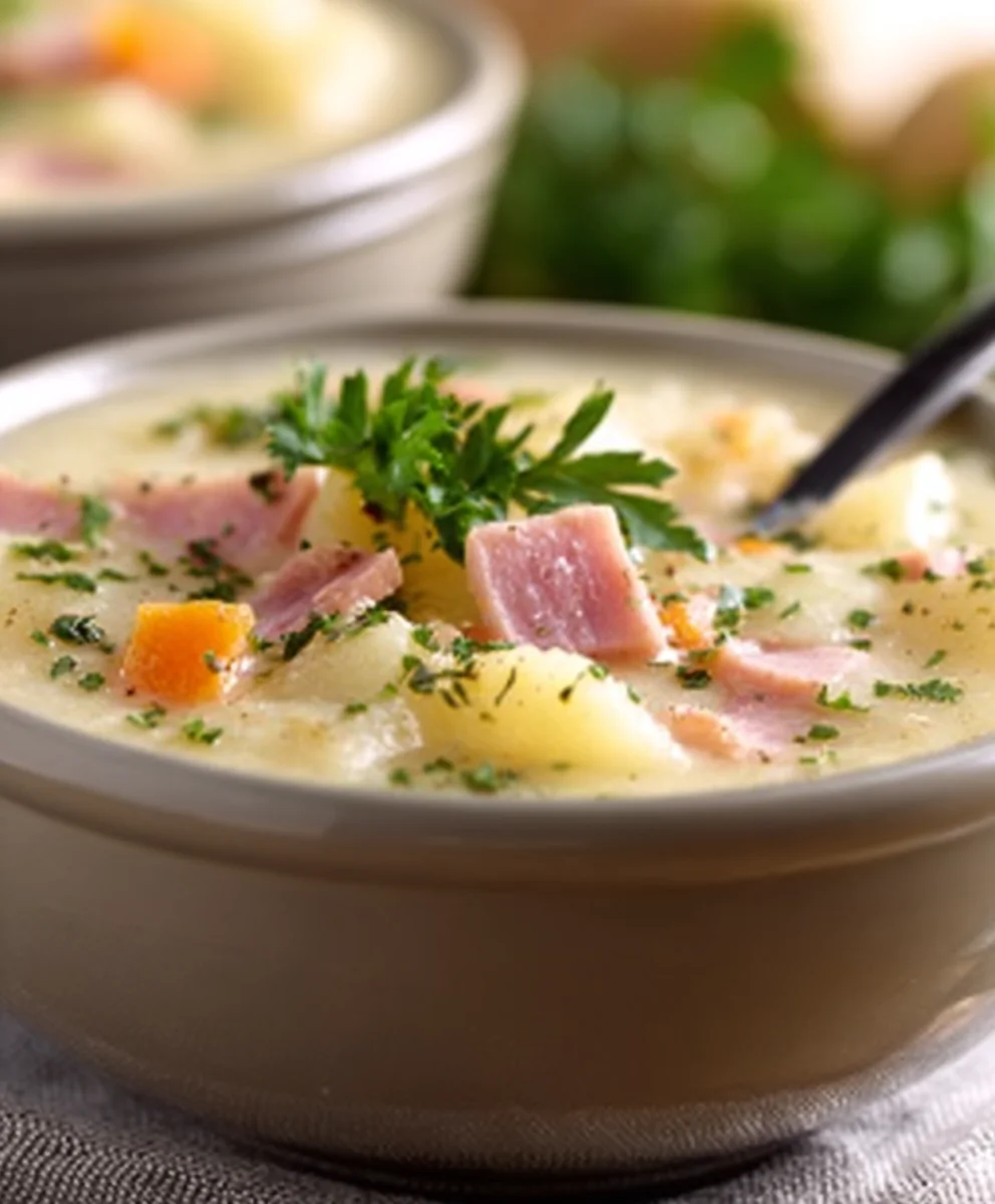 Slow Cooker Beef Ham Potato Soup