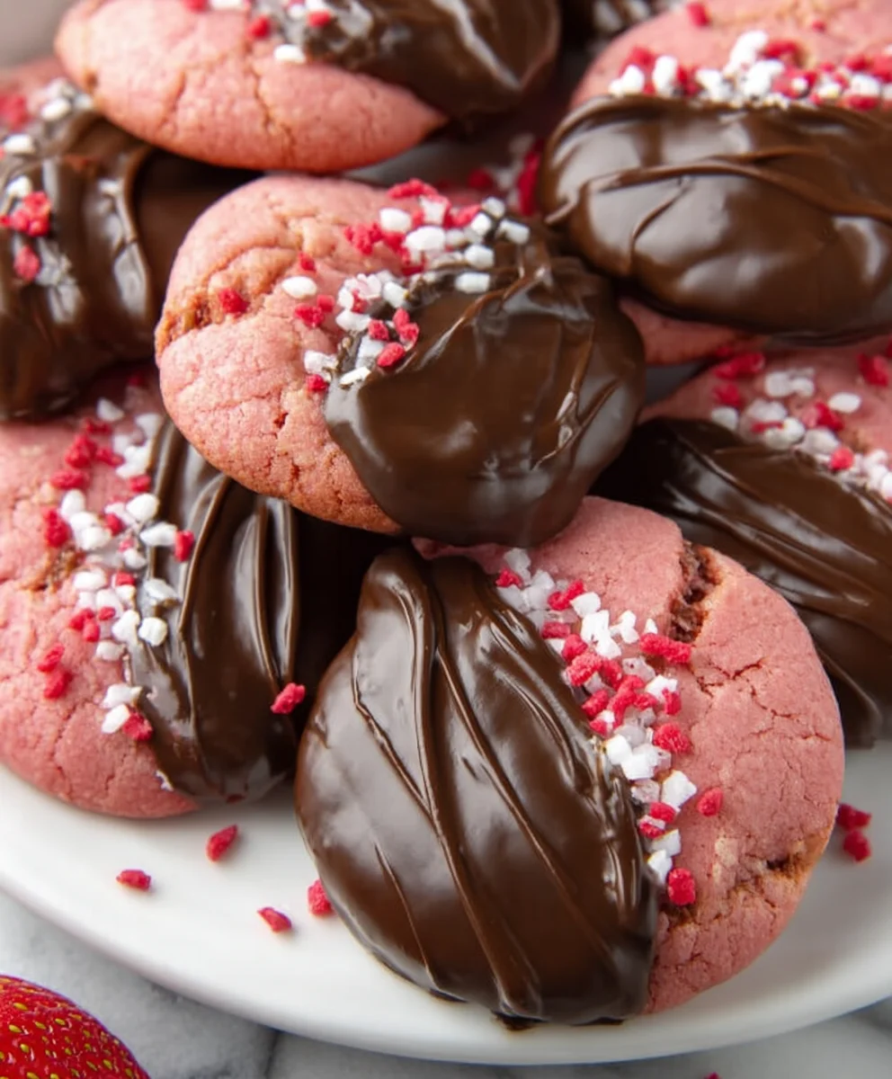 Chocolate Strawberry Cookies - Decadent Treat