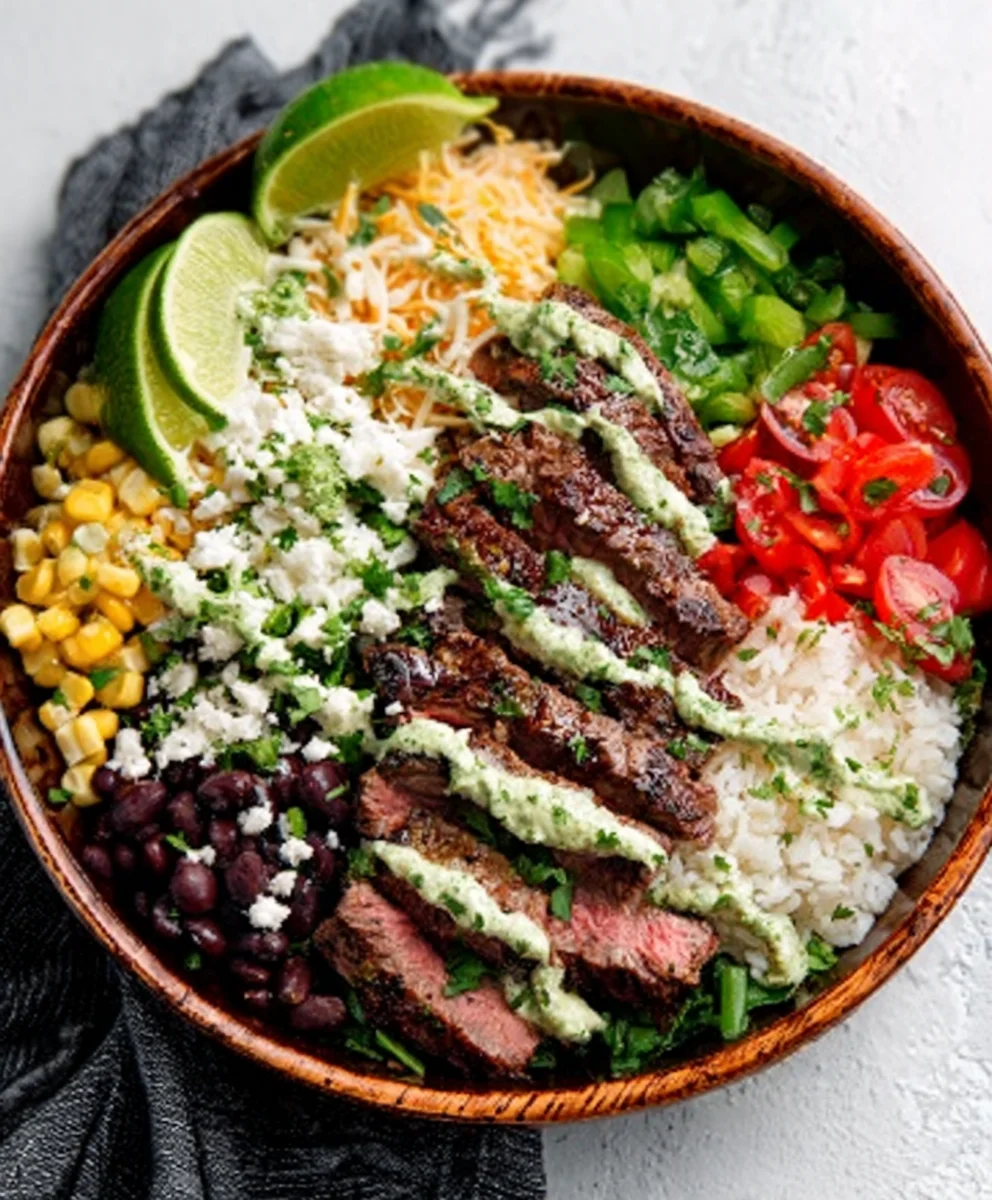 Cilantro Lime Beef Steak Bowls