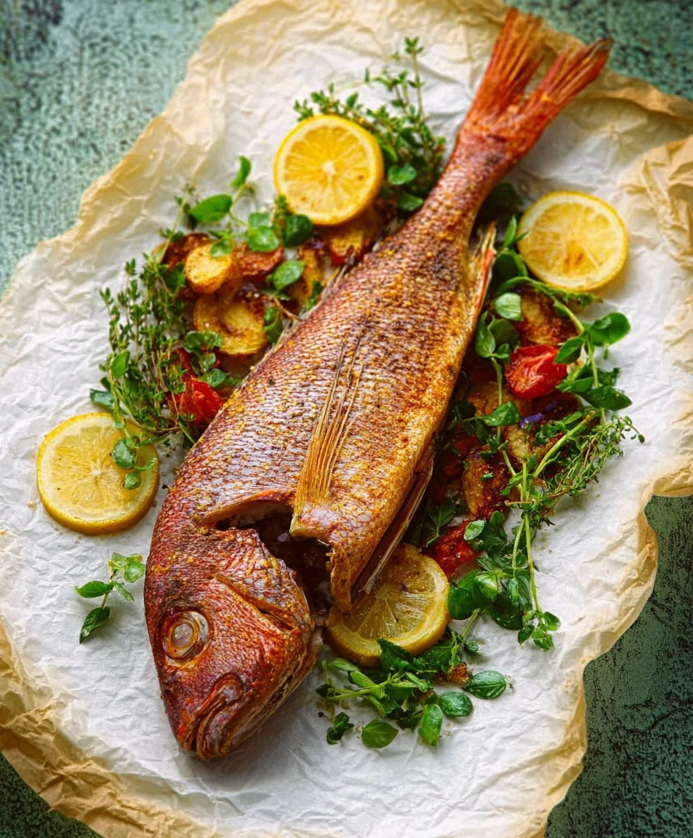 Oven Baked Whole Snapper- Simple Flavorful Recipe