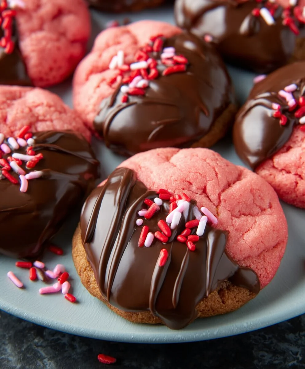 Chocolate Strawberry Cookies - Decadent Treat