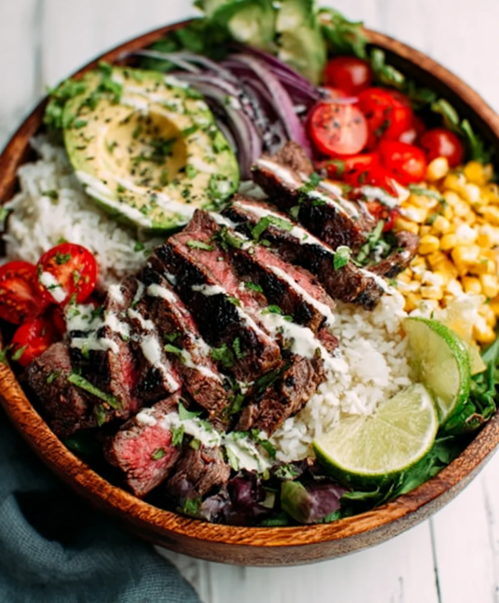 Cilantro Lime Beef Steak Bowls-Flavorful & Easy Meal