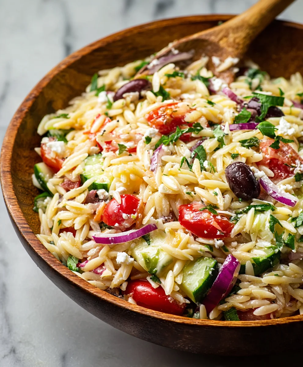 Mediterranean Orzo Salad- Easy & Delicious Recipe