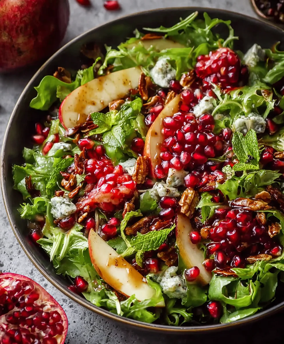 Pomegranate Christmas Salad Honey Mustard Dressing Alrightwithme