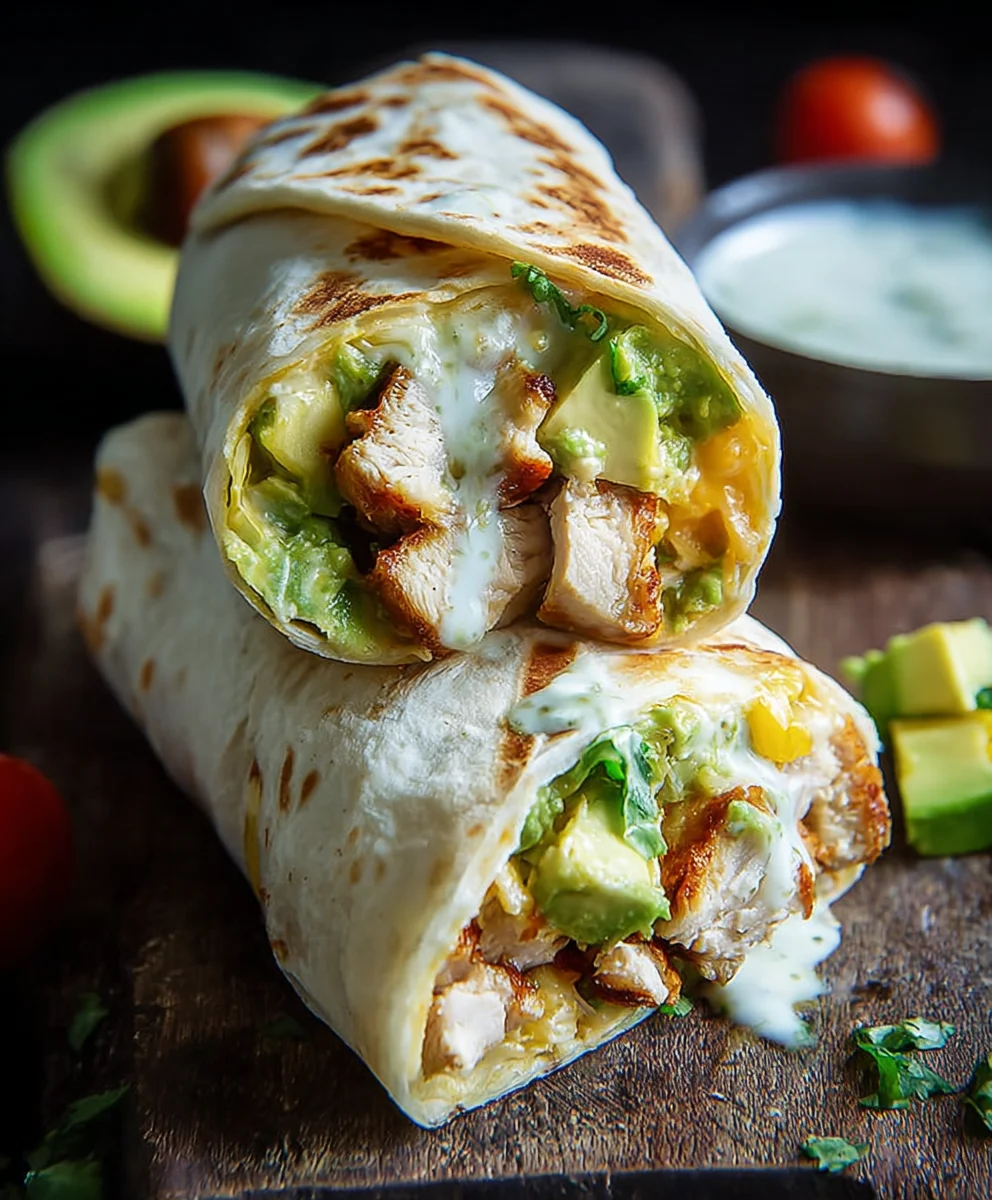 Quick Chicken Avocado Burritos - Easy & Delicious