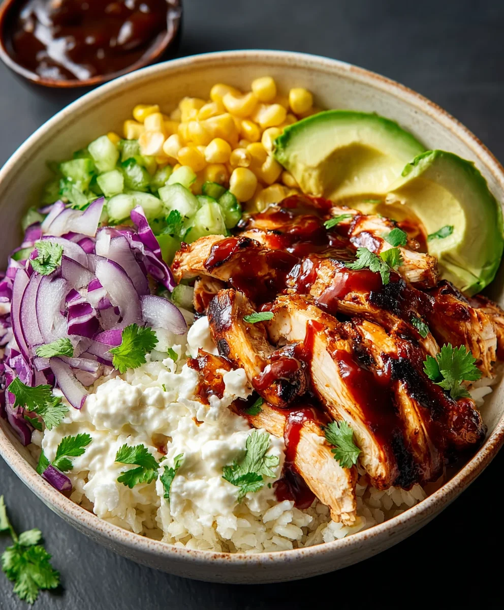 BBQ Chicken Cottage Cheese Bowl-Healthy & Flavorful