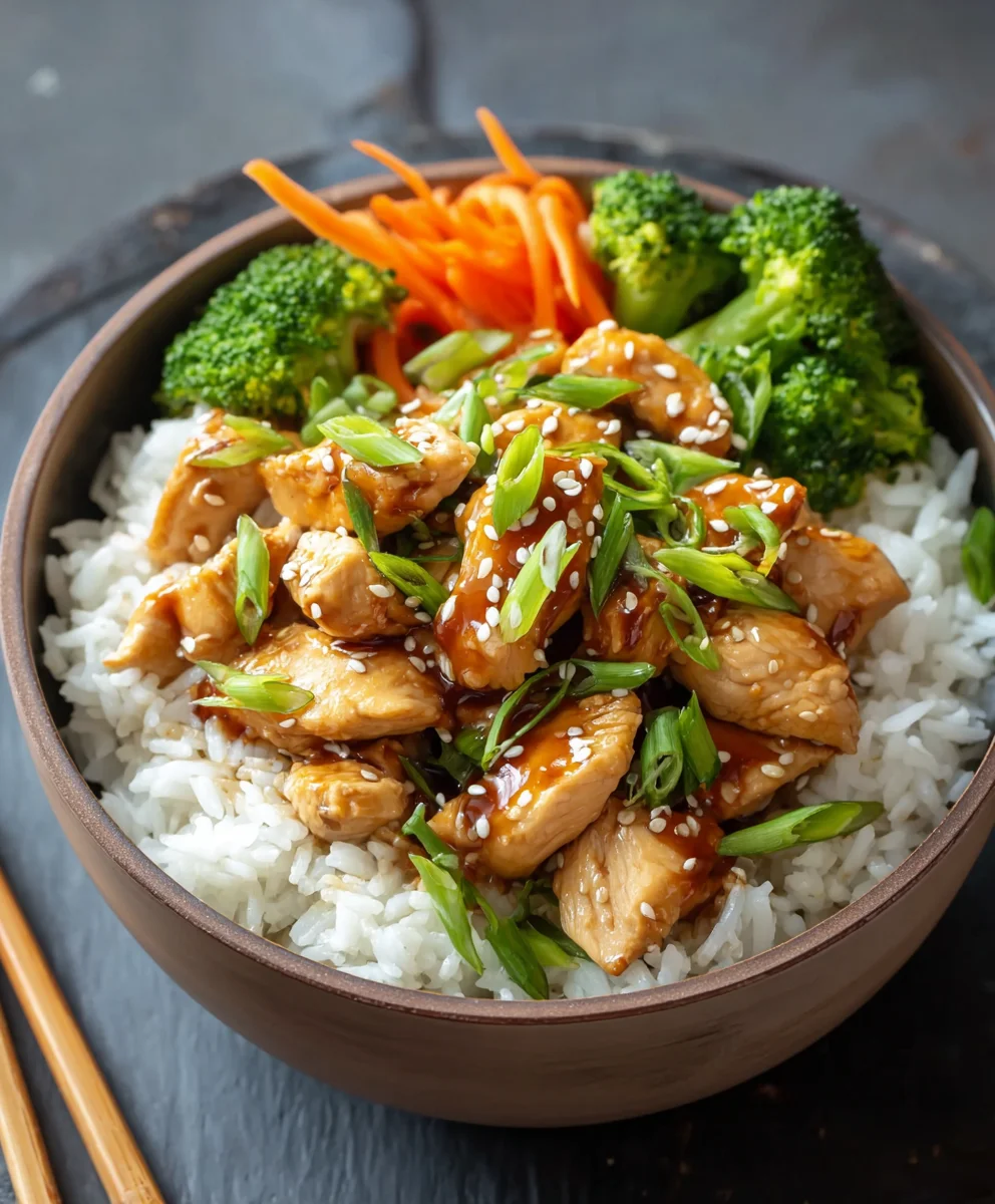 Easy Teriyaki Chicken Rice Bowl