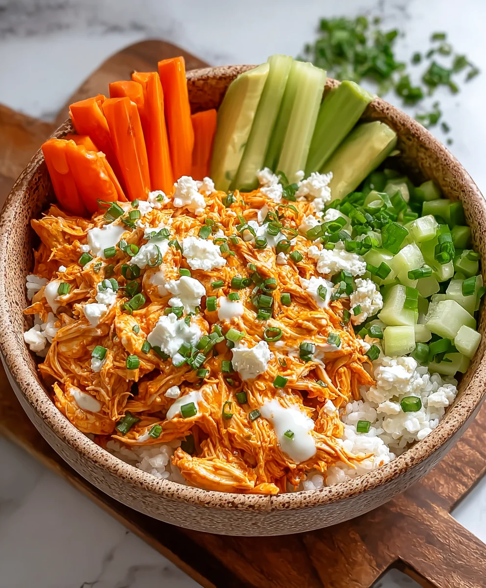 Buffalo Chicken Cottage Cheese Bowl-Healthy Twist