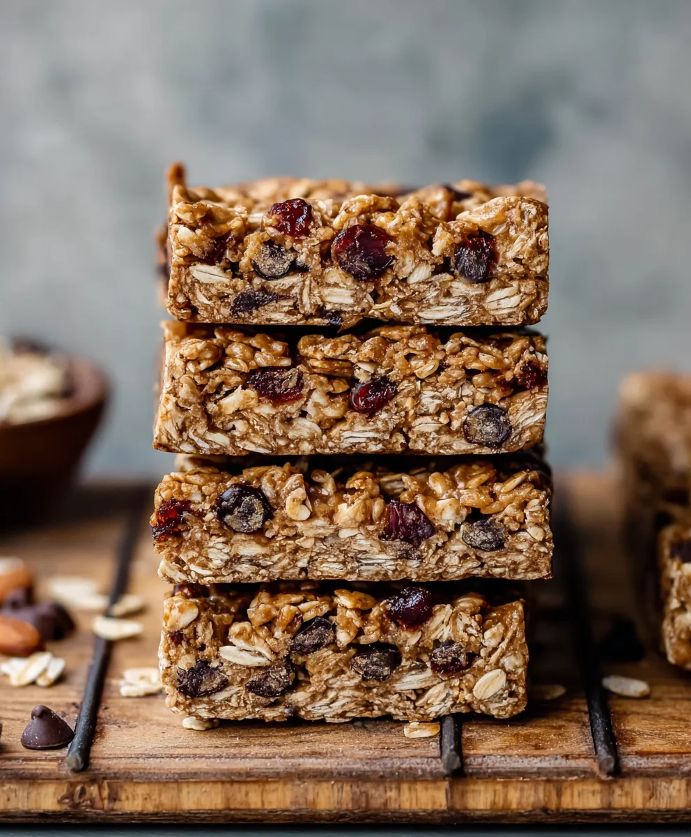 Soft-Baked Peanut Butter Granola Bars-Easy Recipe