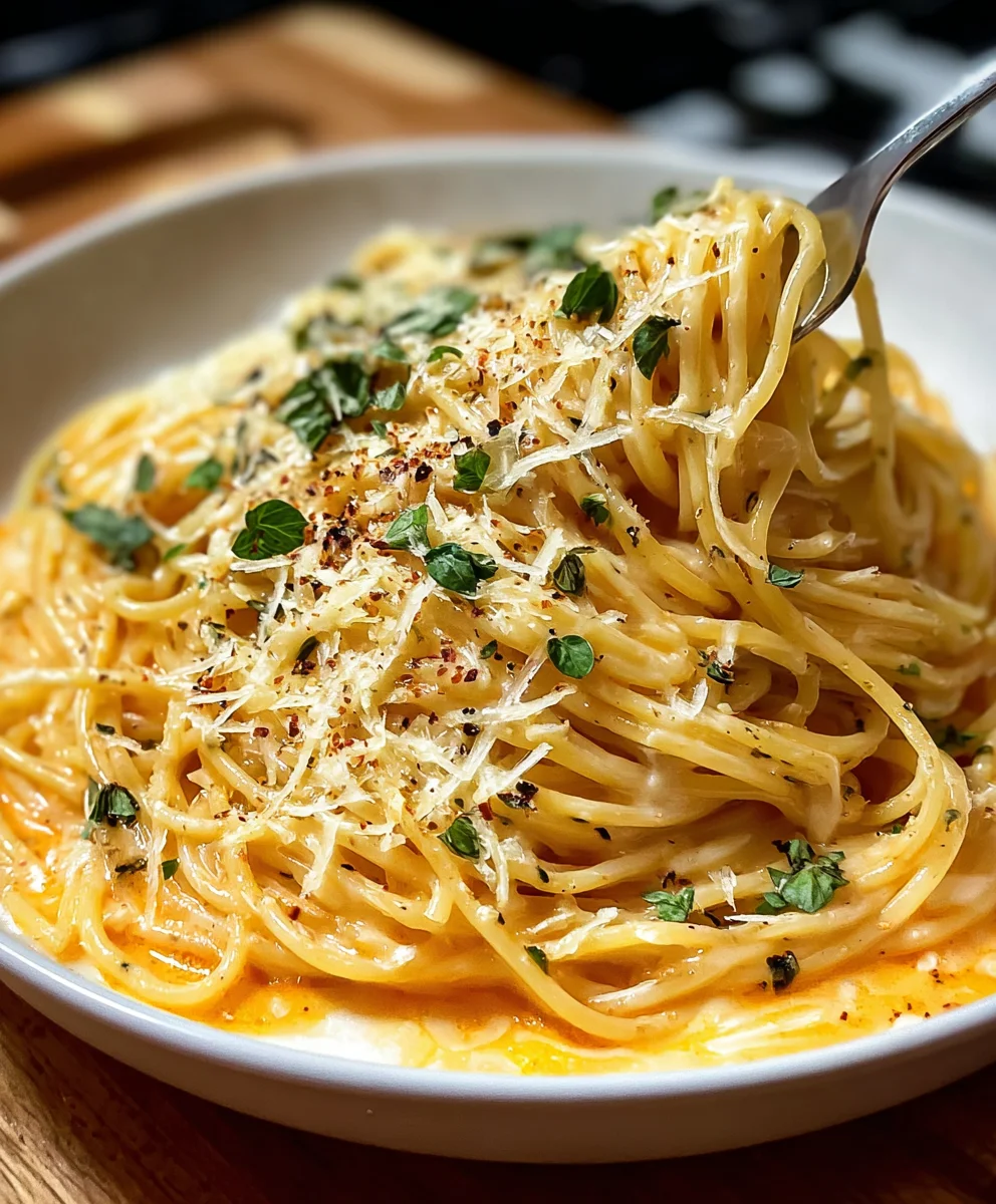 Cheesy Garlic Parmesan Spaghetti