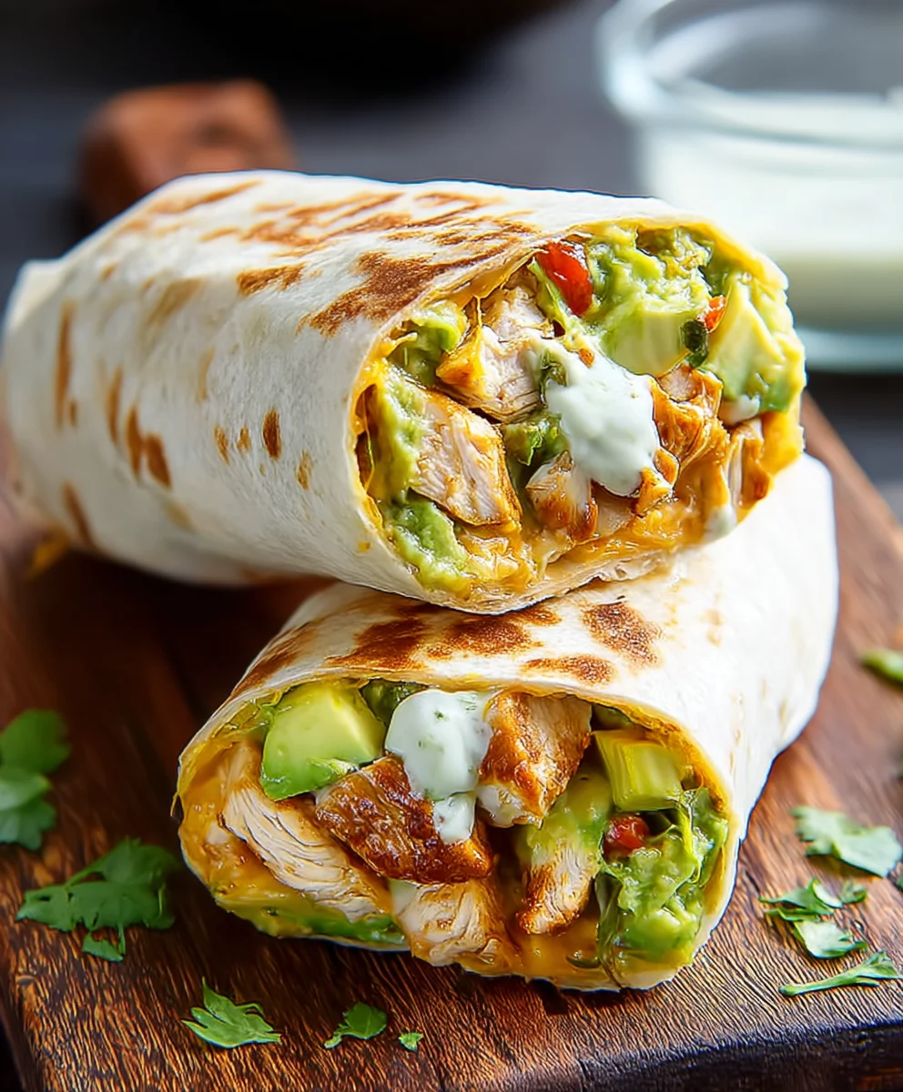 Quick Chicken Avocado Burritos - Easy & Delicious