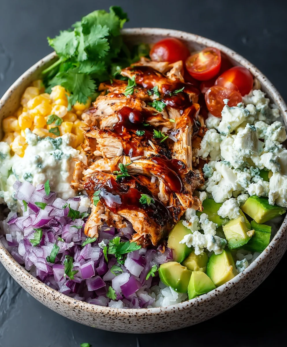 BBQ Chicken Cottage Cheese Bowl-Healthy & Flavorful