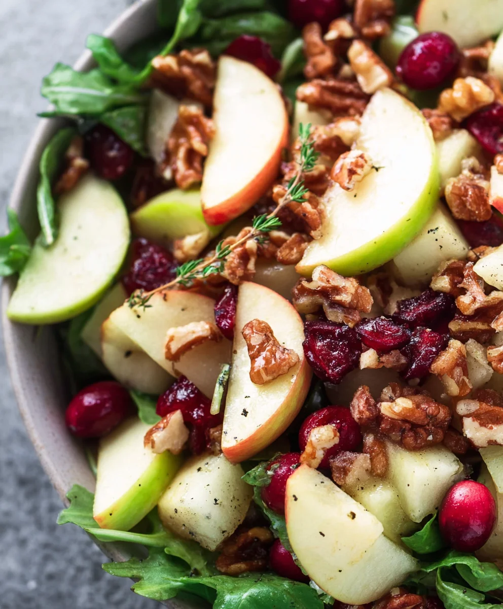Apple Cranberry Walnut Salad - Delicious Fall Recipe