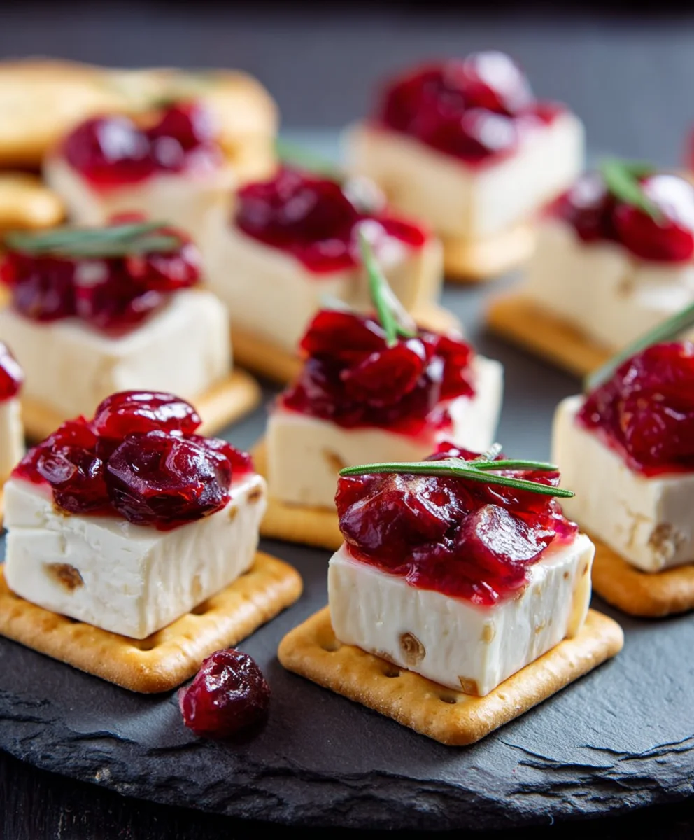 Easy Cranberry Brie Bites-No Bake Deliciousness