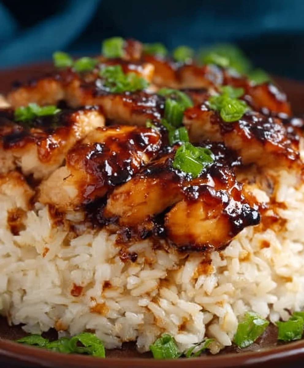 Sweet Honey BBQ Chicken Rice-Easy Meal