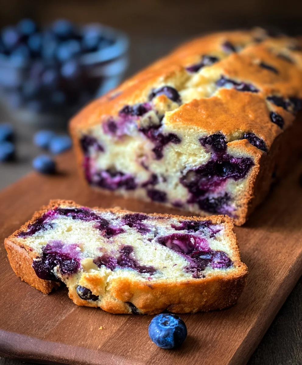 Easy Blueberry Cream Cheese Bread - Delicious Quick Loaf