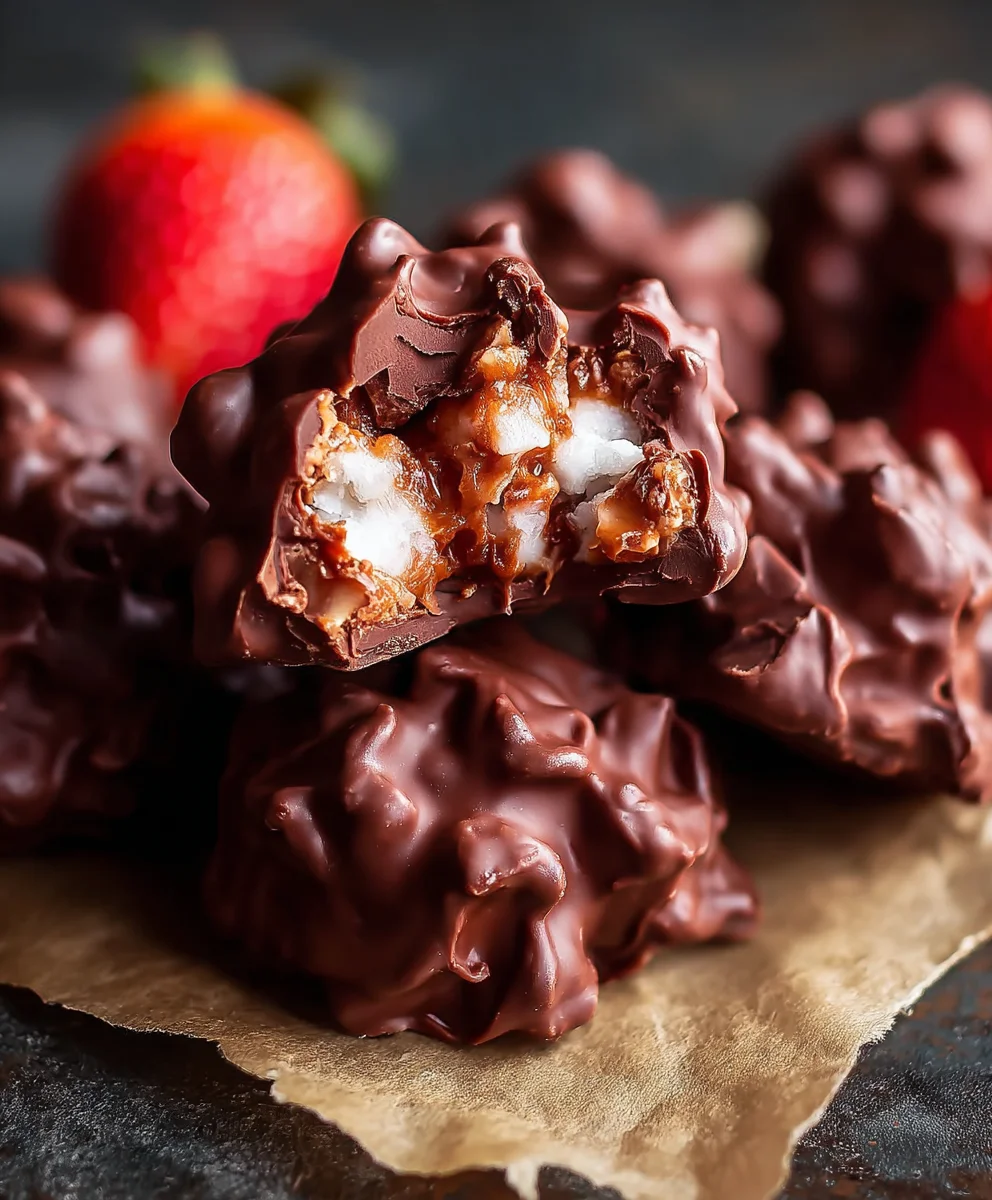 Easy Frozen Chocolate Yogurt Clusters