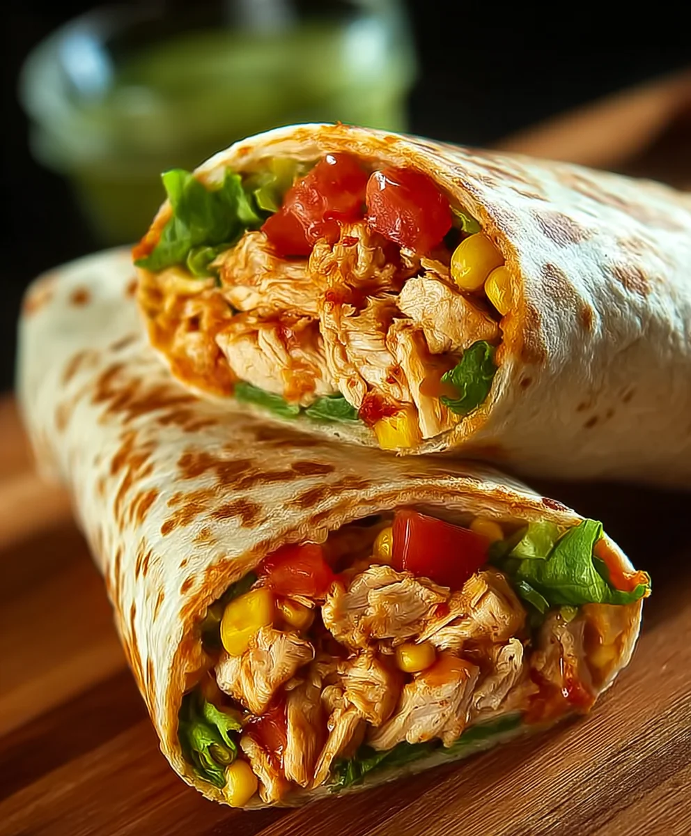 Crunchy Southwestern Chicken Wrap-Easy Delicious Recipe