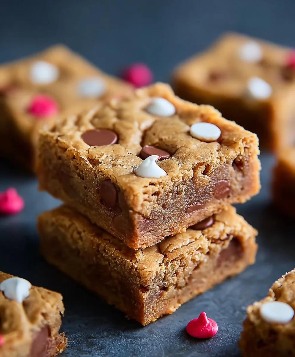 Vnon-alcoholic alentine Peanut Butter Blondies