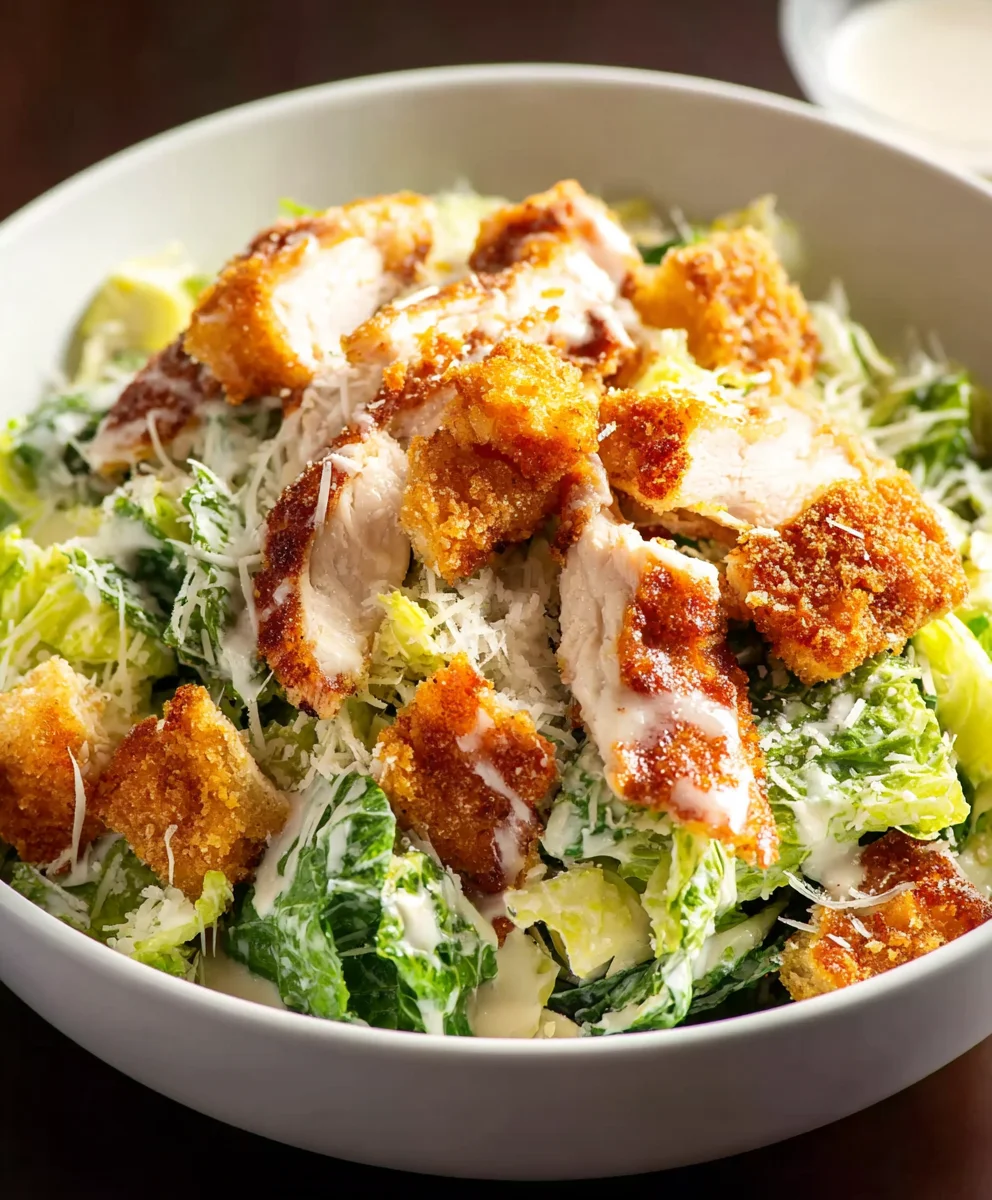 Extra Crispy Chicken Caesar Salad-Best Recipe