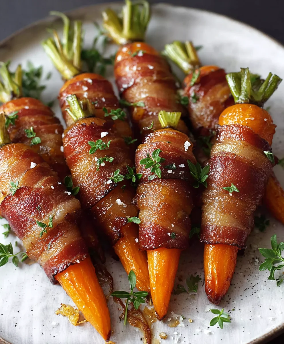 Beef Beef Bacon Wrapped Carrots - Easy Recipe