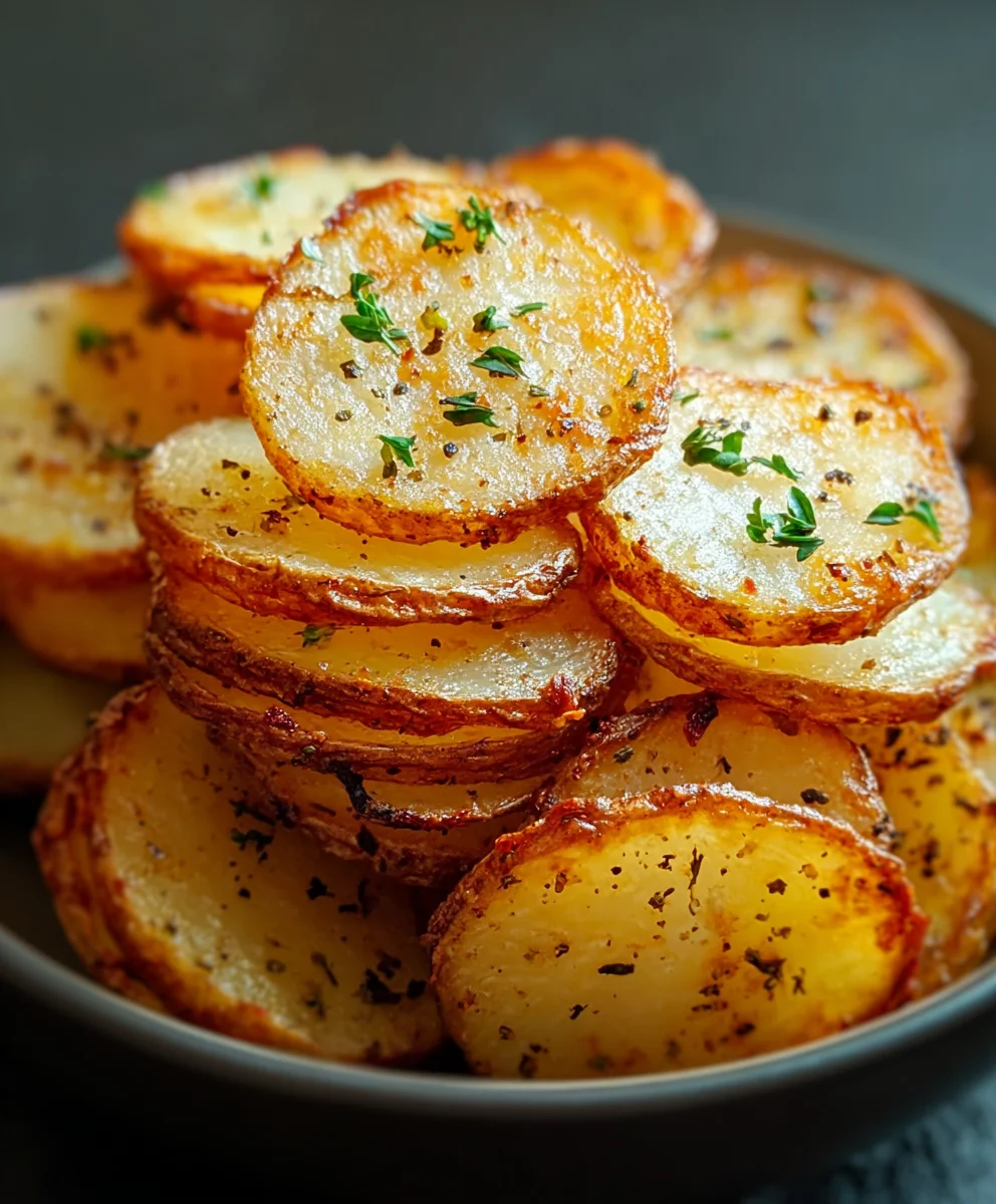 Crispy Sliced Potatoes-Easy Oven Baked Recipe