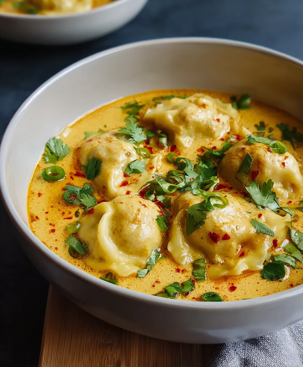 Spicy Beef Curry Dumpling Soup