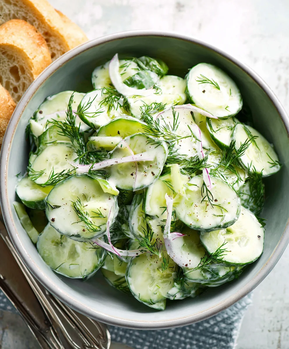 Easy Cucumber Dill Salad Recipe - Fresh & Flavorful