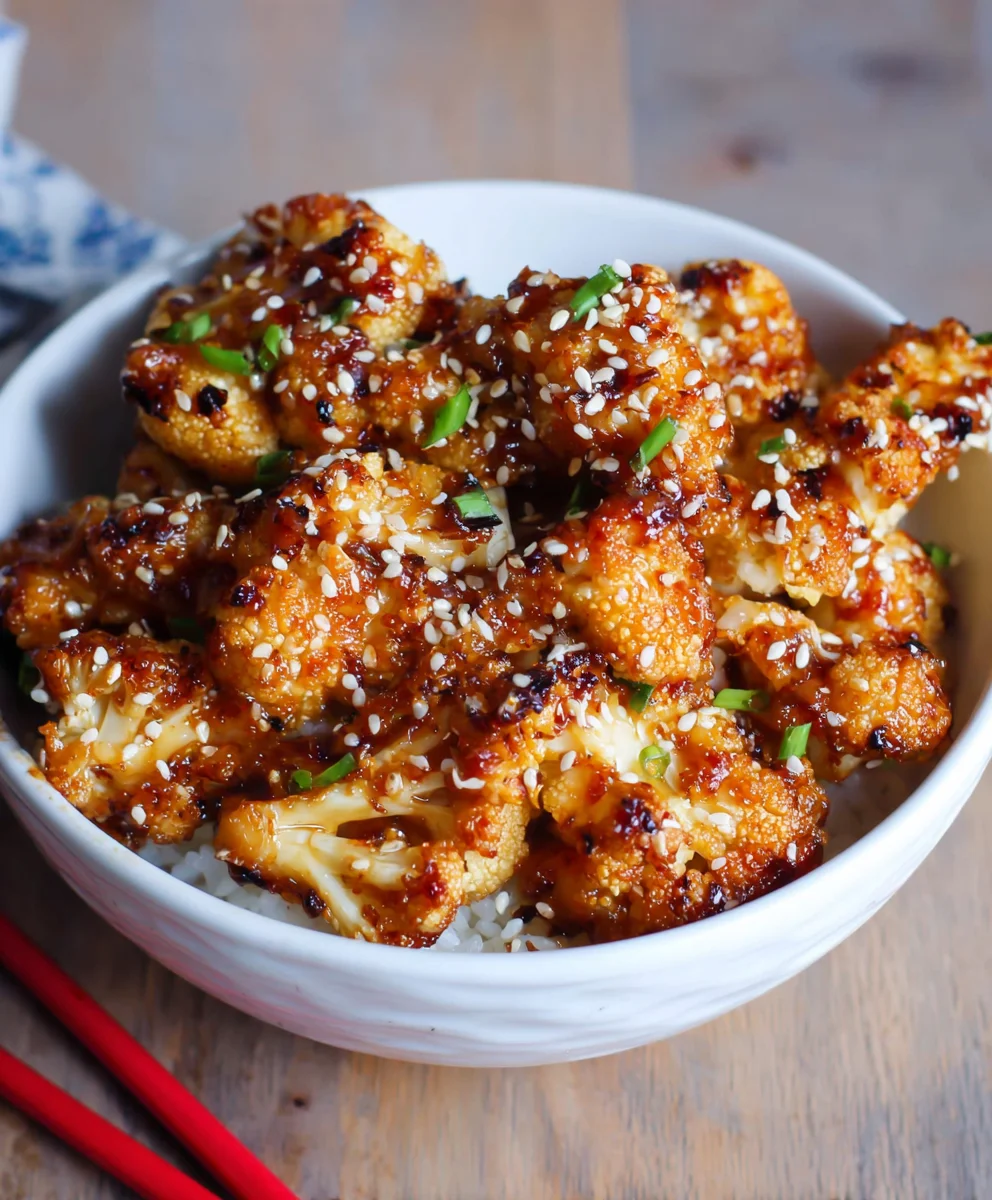 Sticky Sesame Cauliflower- Easy Flavorful Recipe