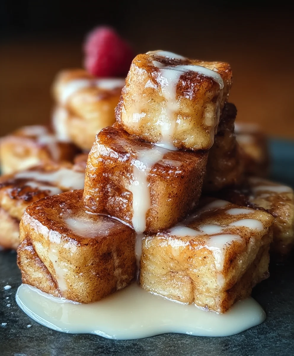 Cinnamon Roll French Toast Bites Easy Recipe