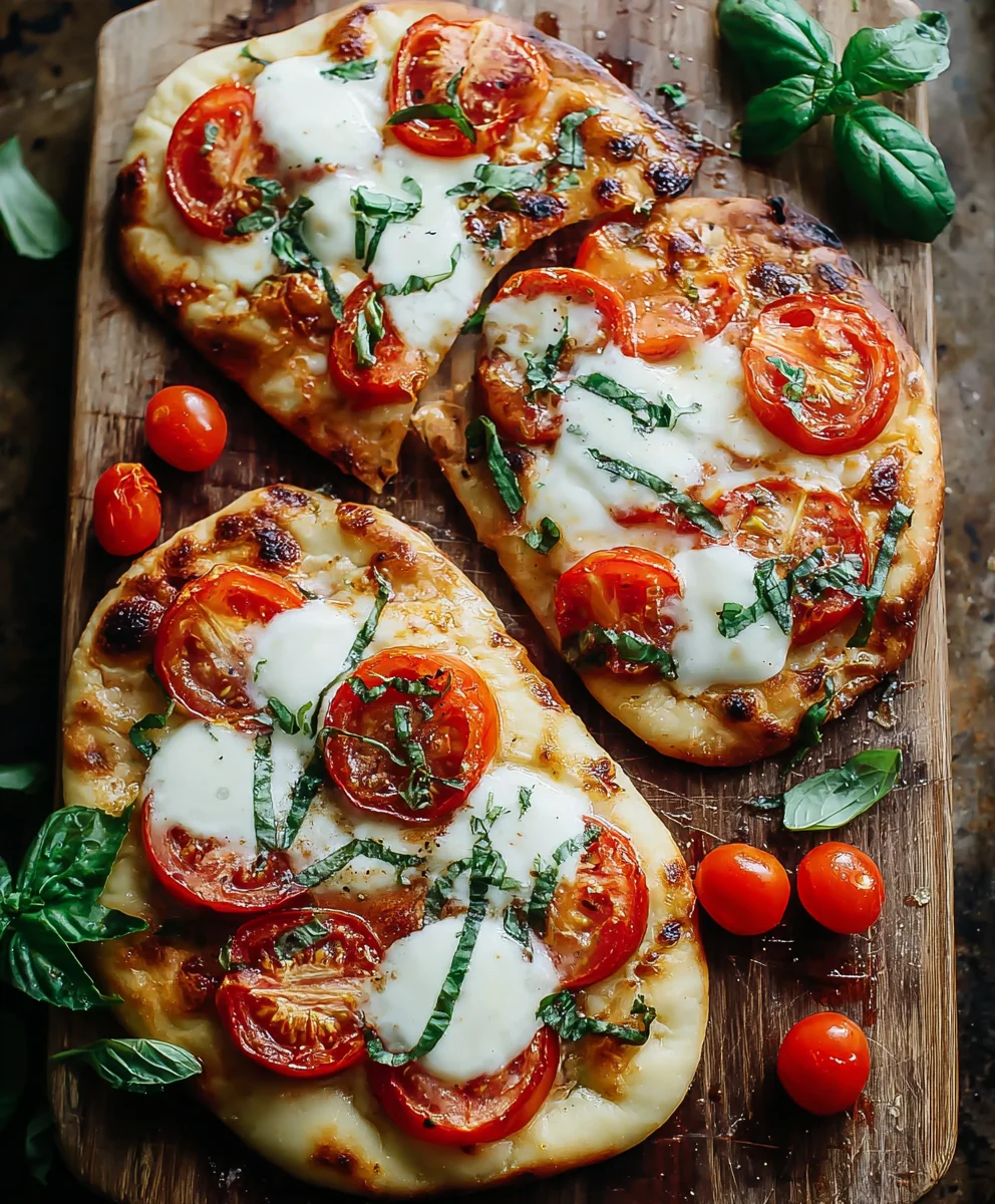 Easy Caprese Naan Pizza-Quick & Fresh Recipe