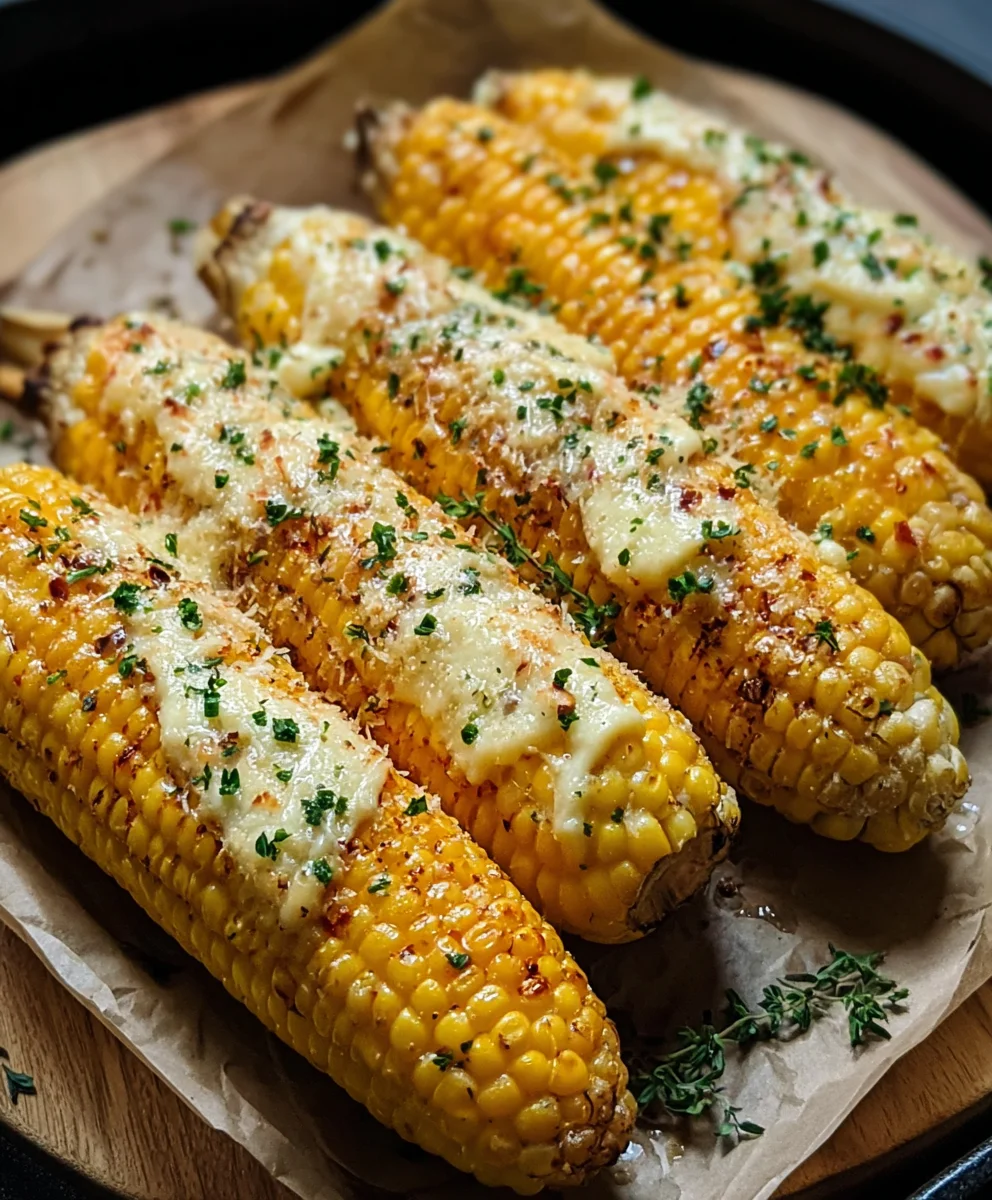 Cheesy Garlic Butter Corn on the Cob Recipe