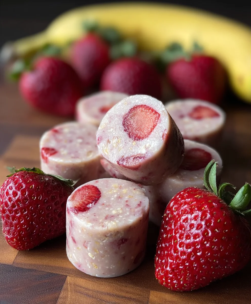 Strawberry Banana Dog Smoothie Bites-Healthy Treats