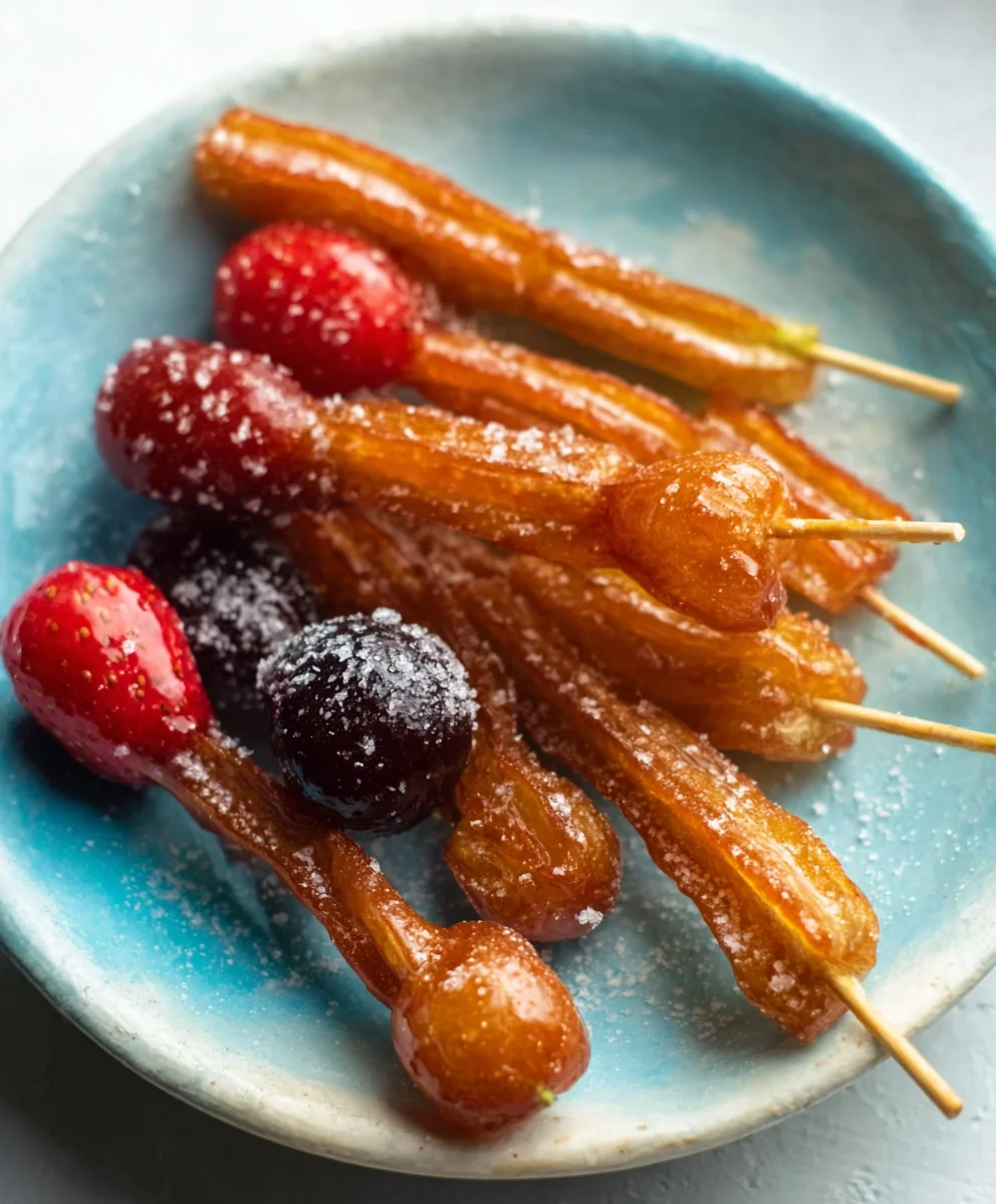 Easy Tanghulu Recipe - Crystal Candy Fruit Skewers