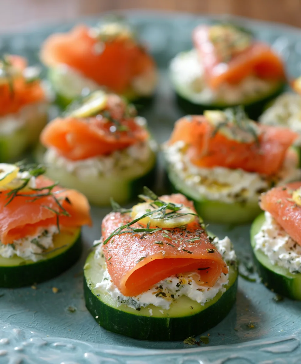 Cucumber Smoked Salmon Bites - Easy Appetizer