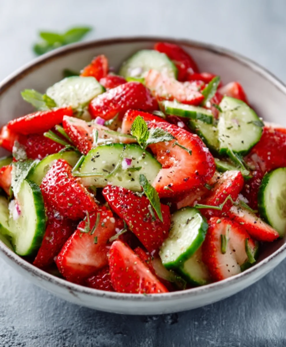 Refreshing Cucumber Strawberry Salad Recipe