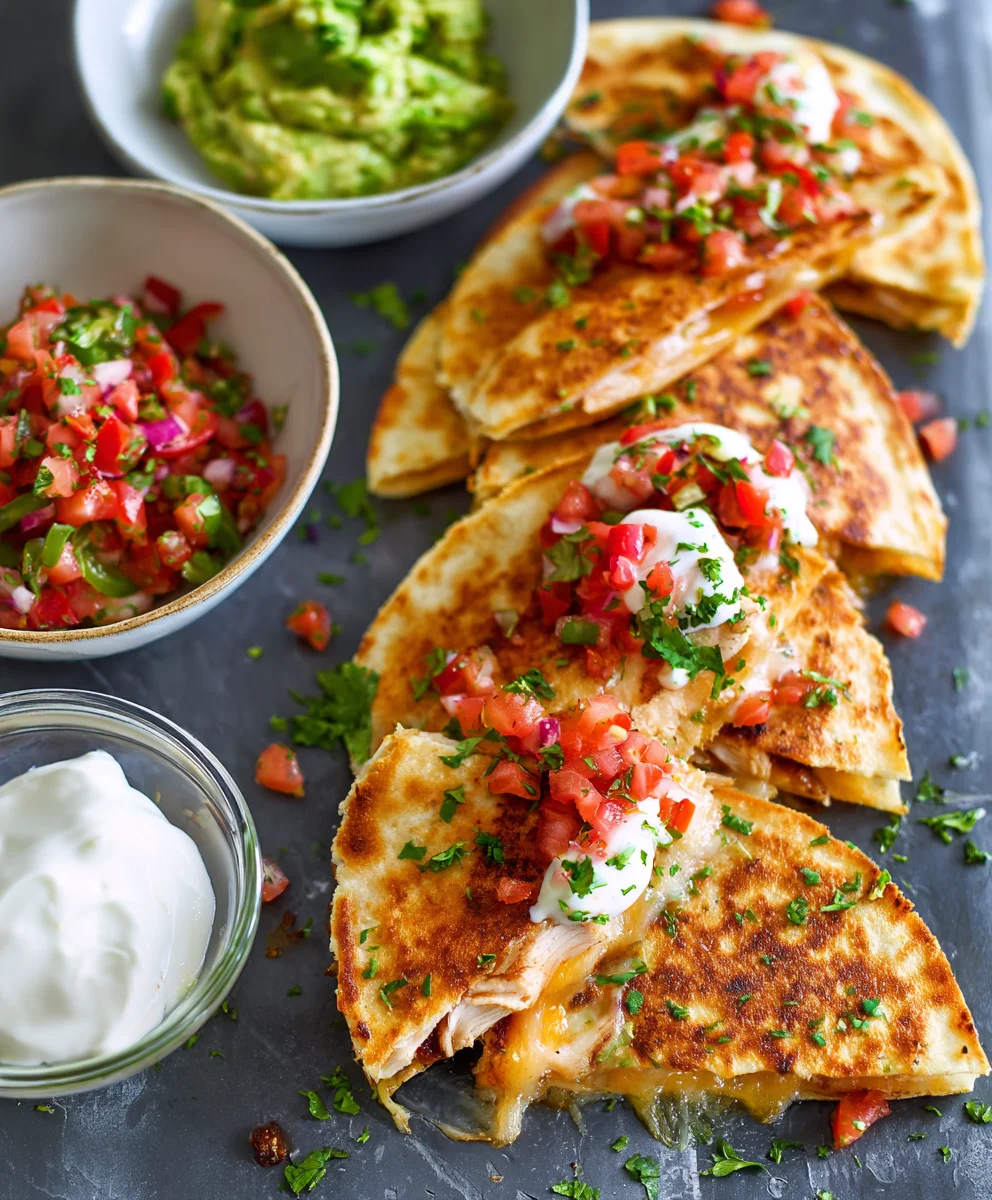 Easy Mini Chicken Quesadillas- Quick Bites