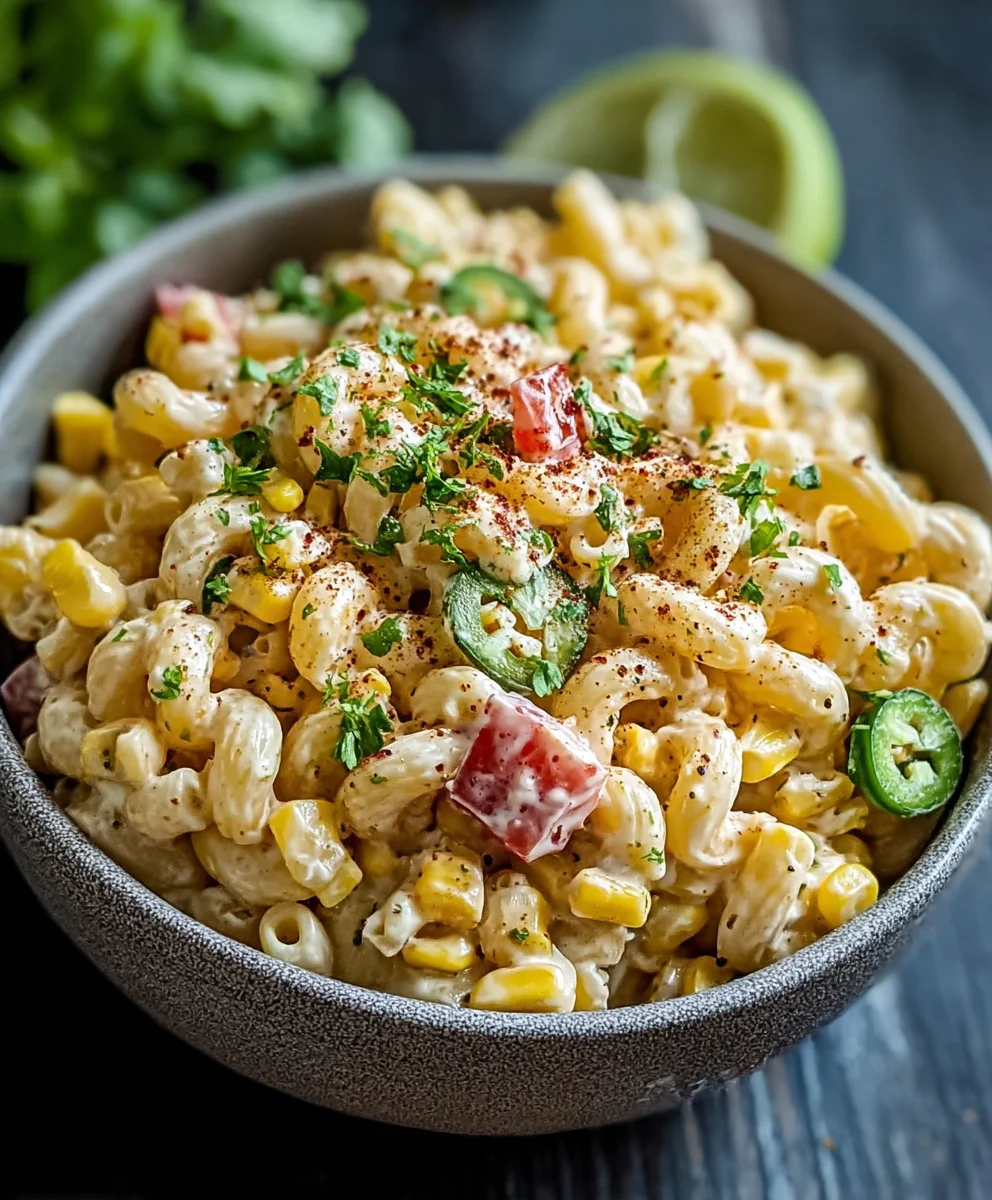 Mexican Street Corn Pasta Salad Recipe - Easy & Delicious