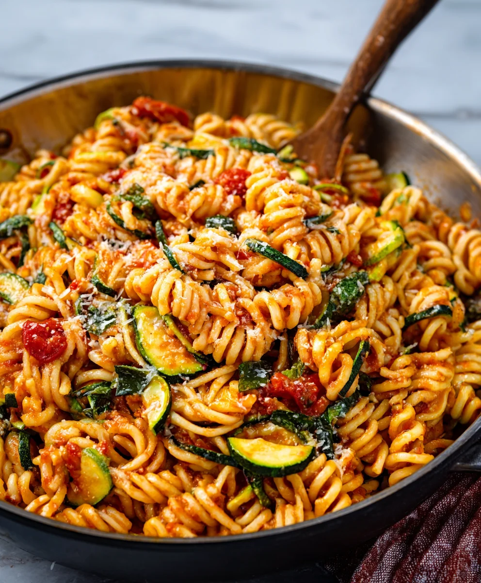 Healthy Tomato Zucchini Pasta - Quick & Easy Recipe