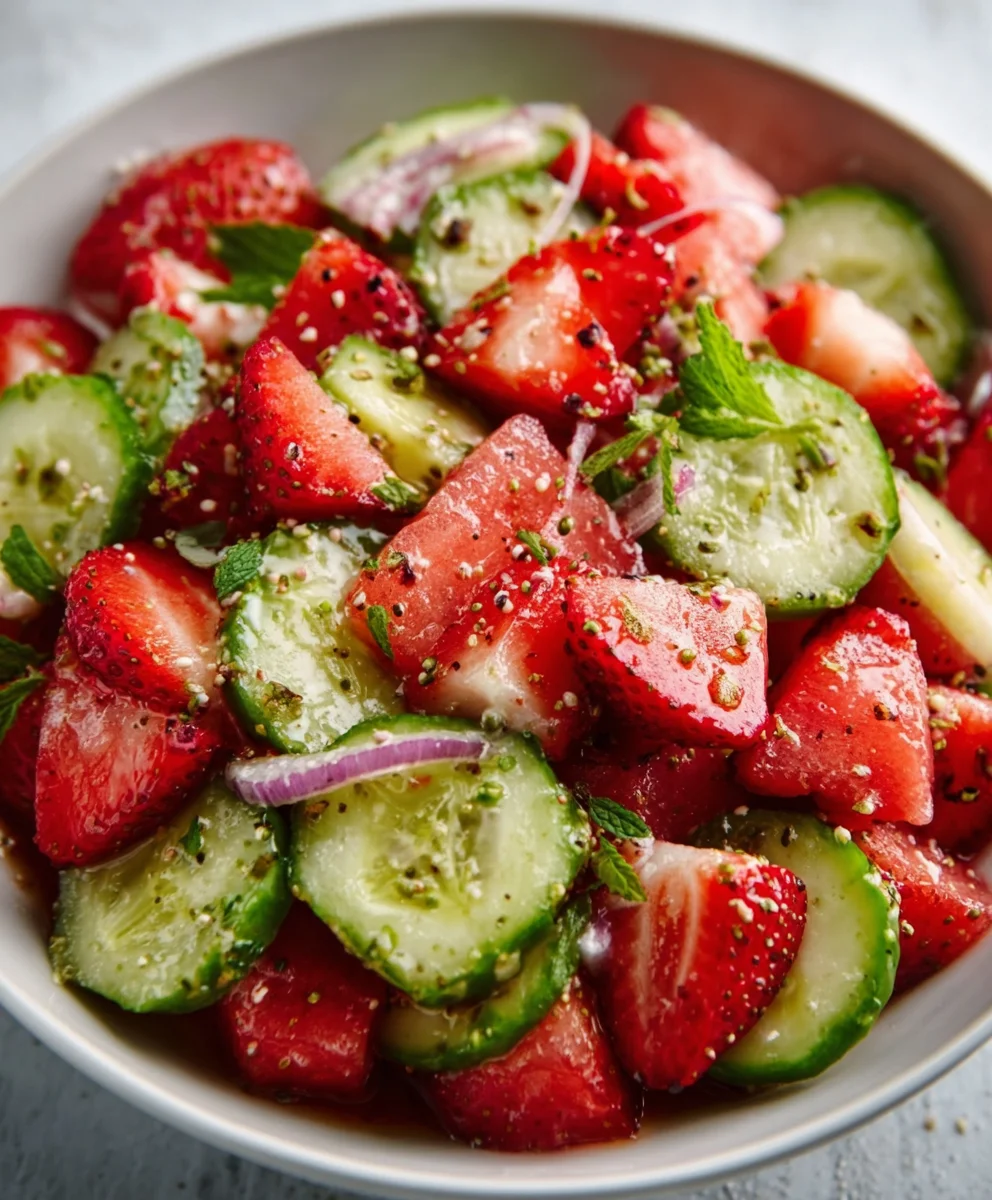 Refreshing Cucumber Strawberry Salad Recipe