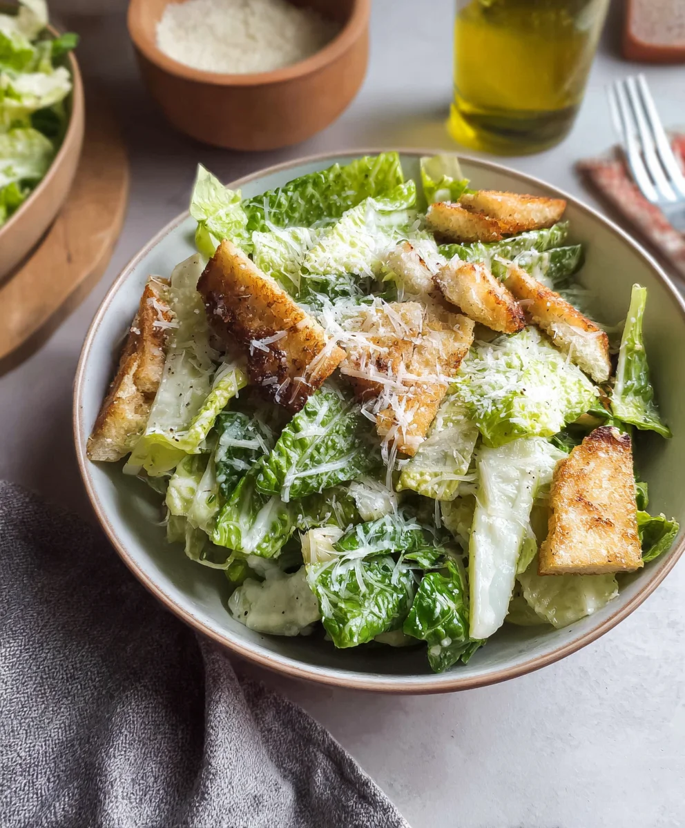 Easy Vegetarian Caesar Salad Recipe- Delicious & Quick
