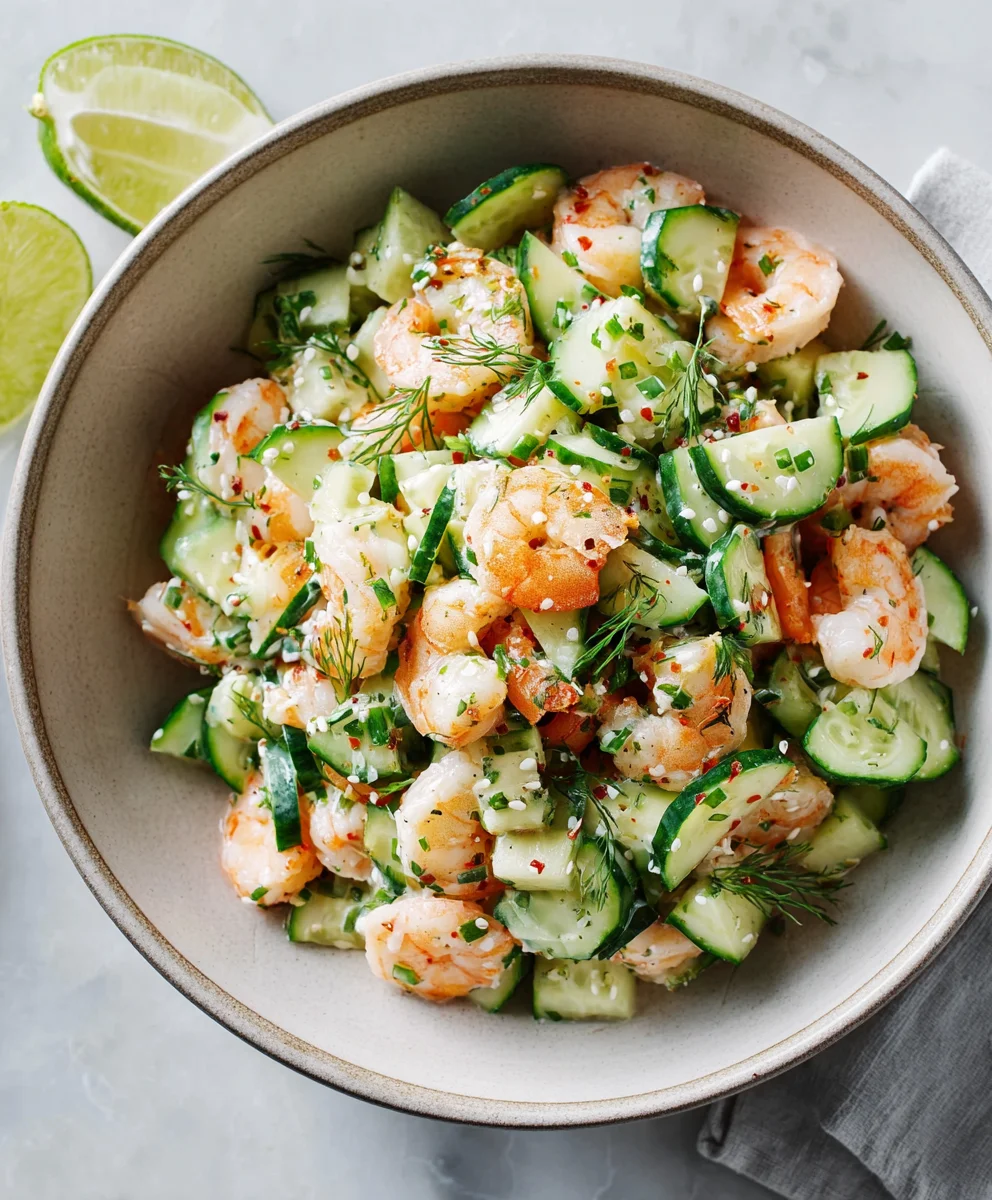 Cool Cucumber Shrimp Salad - Fresh & Easy Recipe