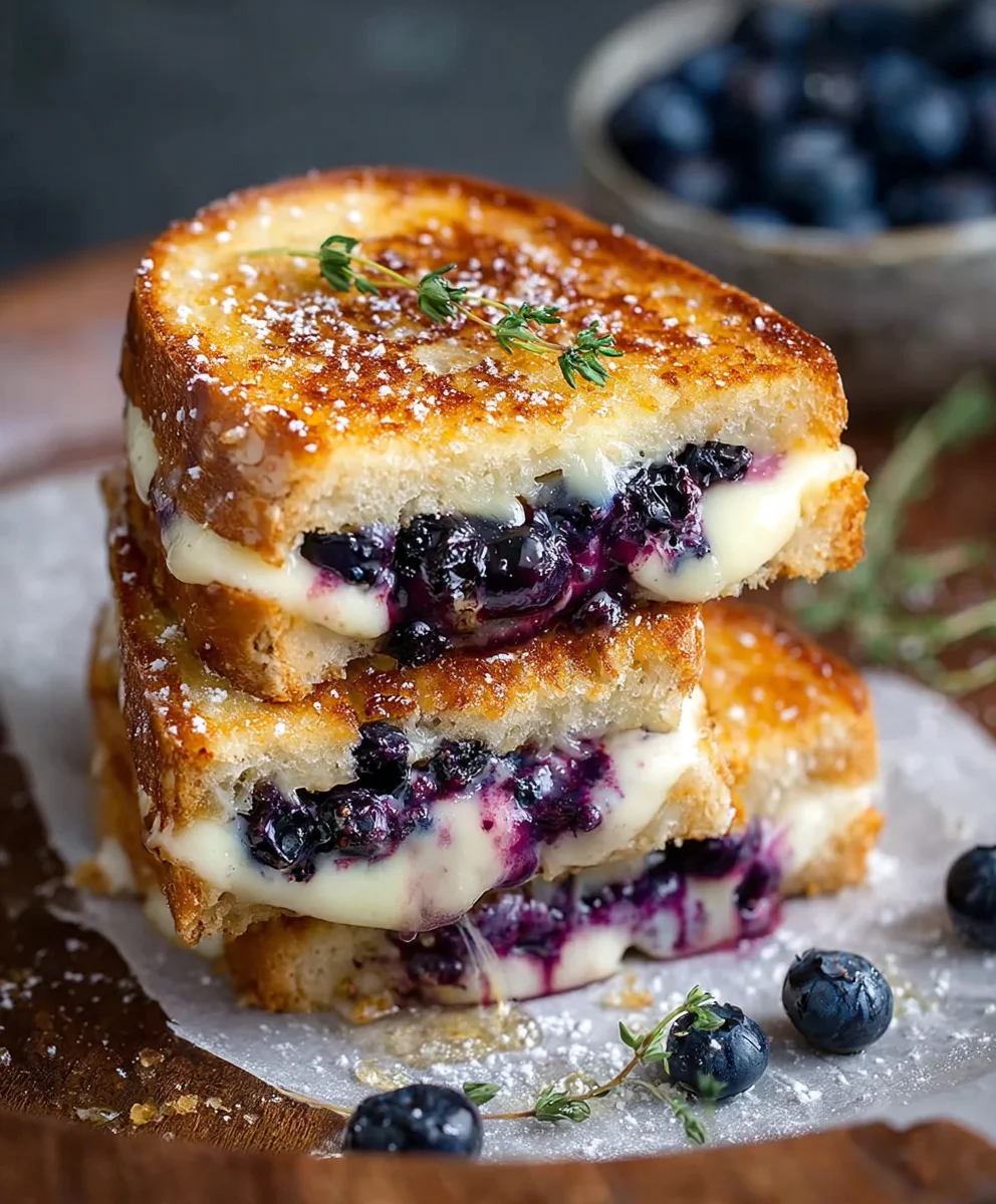 Crispy Blueberry Grilled Cheese Recipe