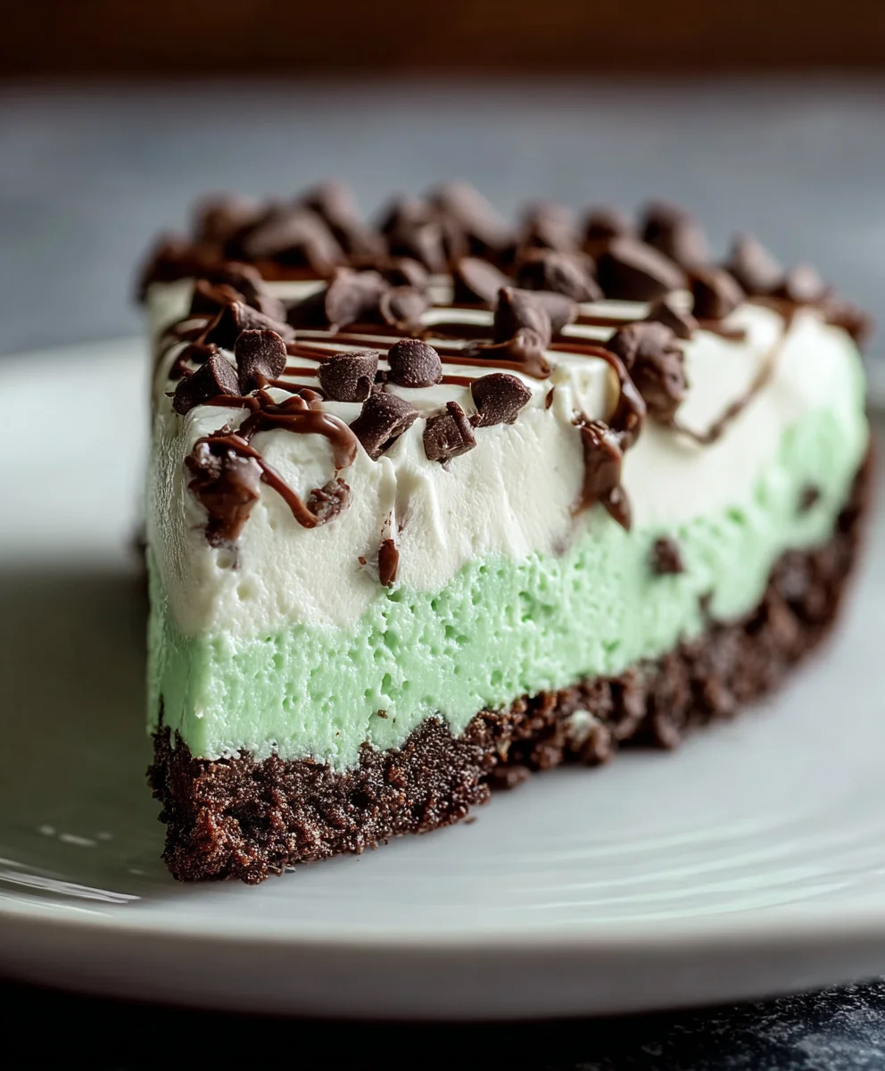 No Bake Mint Chocolate Chip Cheesecake Bliss